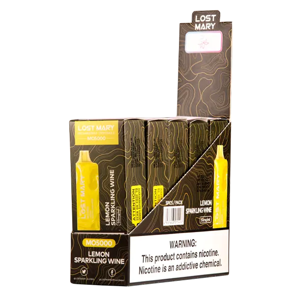 BUY 1 GET 1 FREE Lemon Sparkling Wine Lost Mary MO5000 | Vape Amazon India Lost Mary