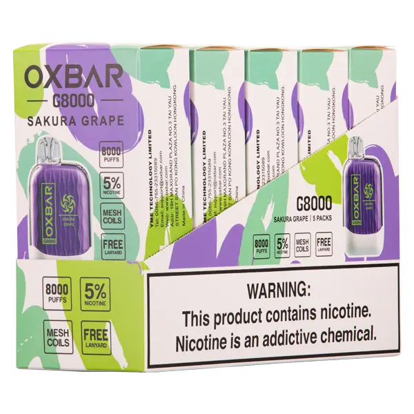 BUY 1 GET 1 FREE Sakura Grape Oxbar G8000 | Vape Amazon India Oxbar