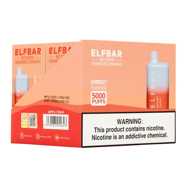 BUY 1 GET 1 FREE Energy Elf Bar 5000 | Vape Amazon India EBCREATE