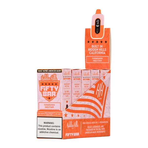 BUY 1 GET 1 FREE Hawaiian Nectar Hidden Hills X Fifty Bar | Vape Amazon India Hidden Hills Club