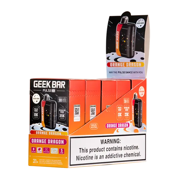 BUY 1 GET 1 FREE Orange Dragon Geek Bar Pulse X 25K | Vape Amazon India Geek Vape